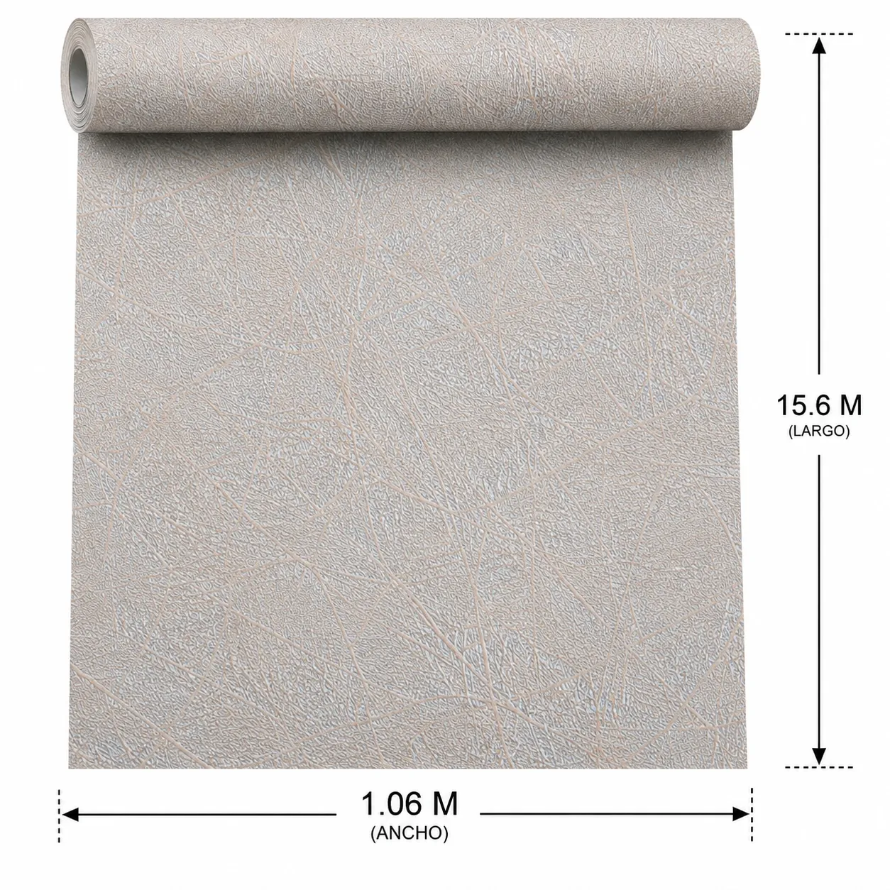 Papel tapiz textura envejecida, Beige y líneas camel (16,54m²)