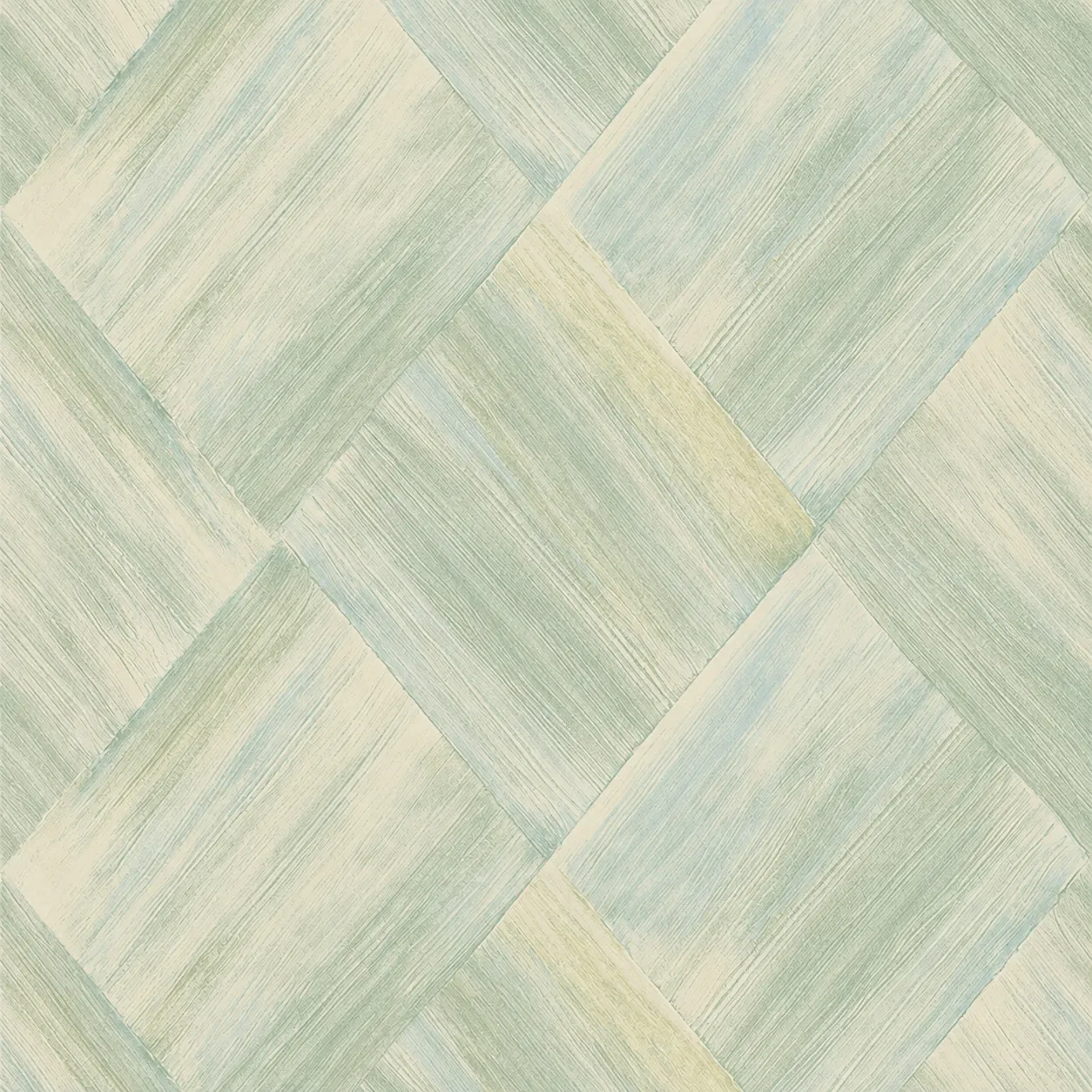 Papel tapiz rombos diagonal, Verde menta (16,54m²)