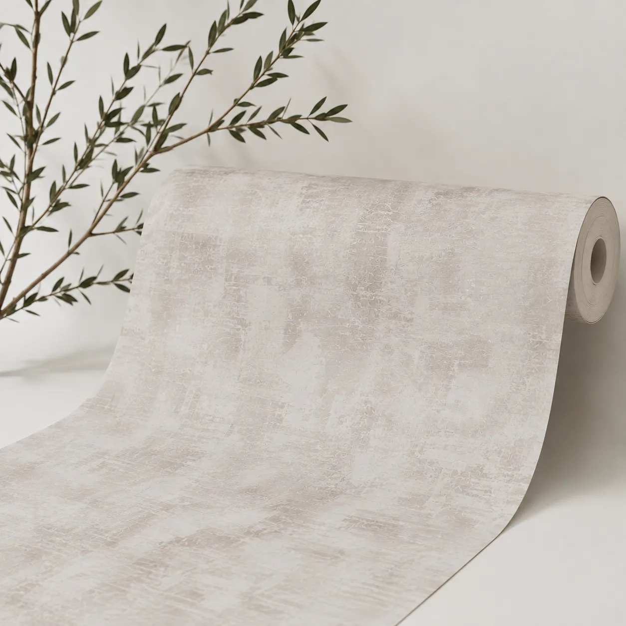 Papel tapiz moteado, Beige y marfil (053*10M)