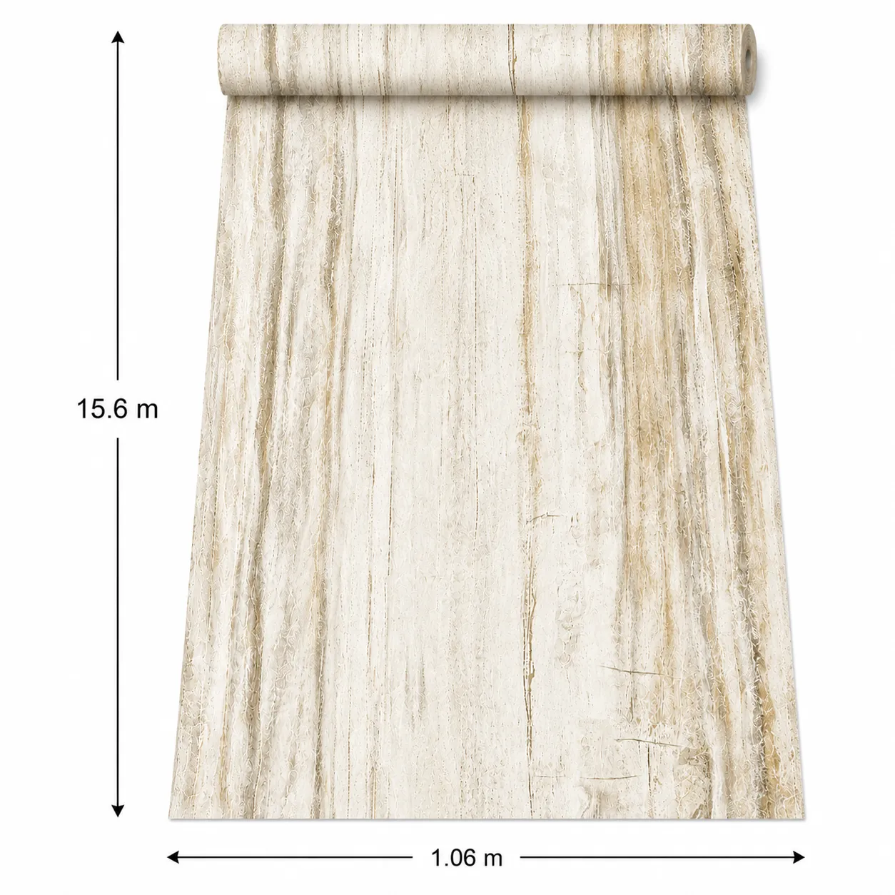 Papel tapiz textura rugosa, Beige y marfil (16,54m²)