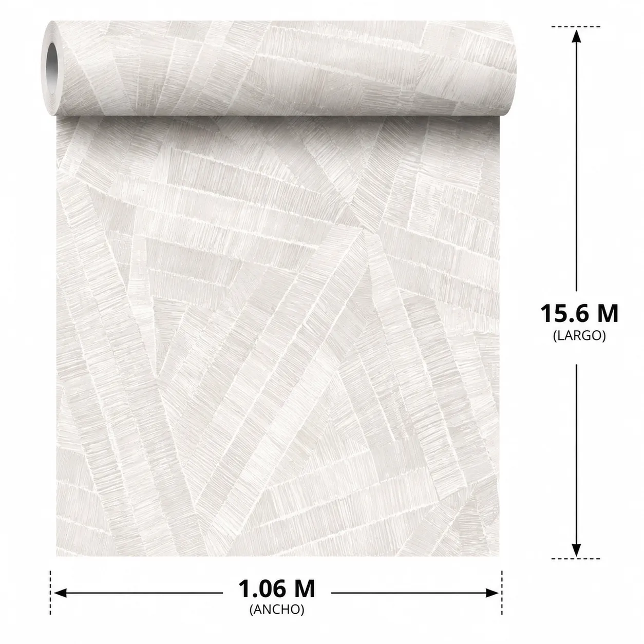 Papel tapiz trazos abstractos, Taupe claro (16,54m²)