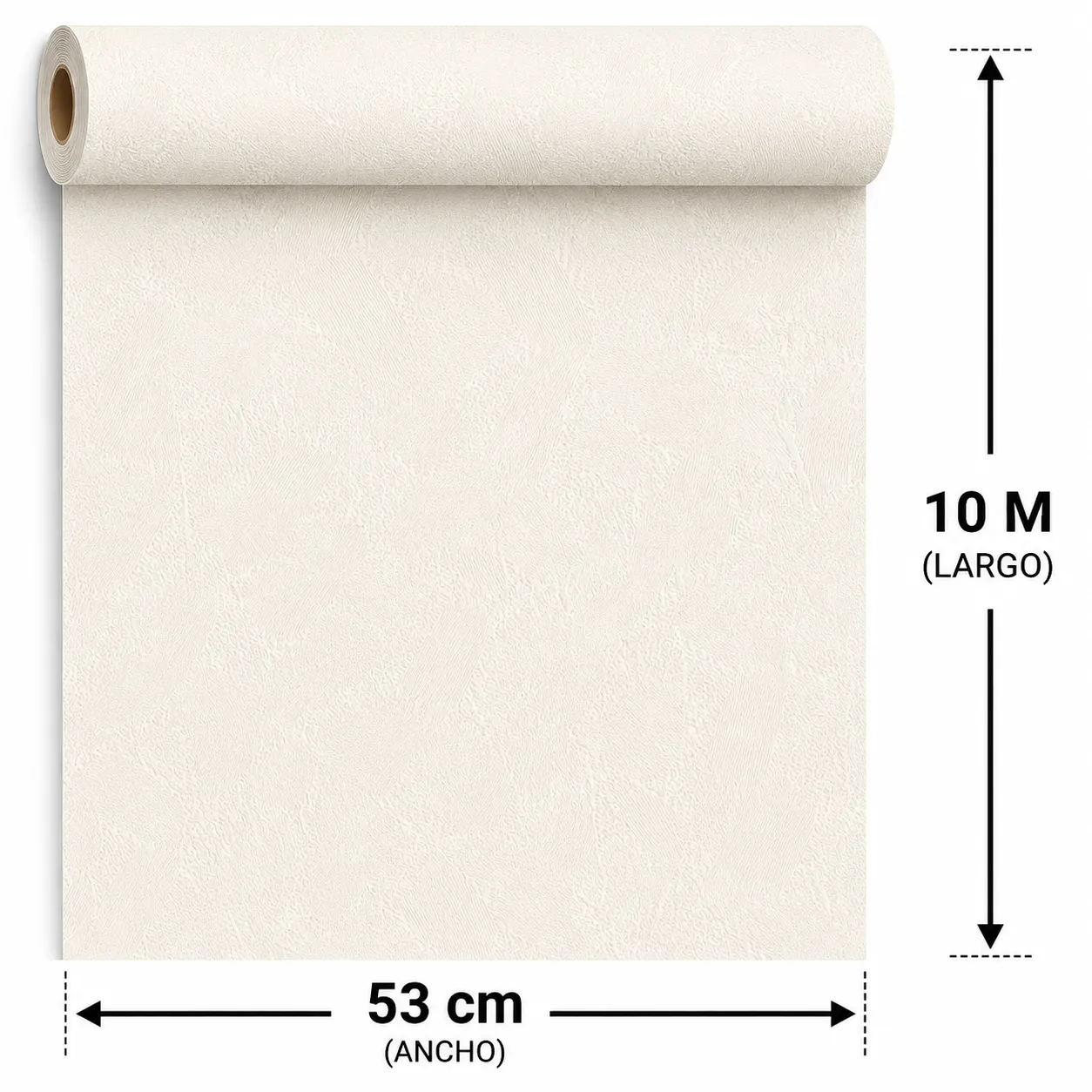 Papel tapiz texturizado, Marfil (053*10M)