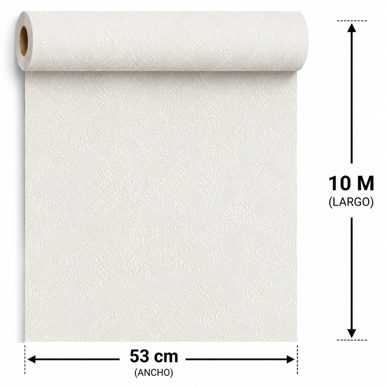Papel tapiz texturizado, Blanco (053*10M)