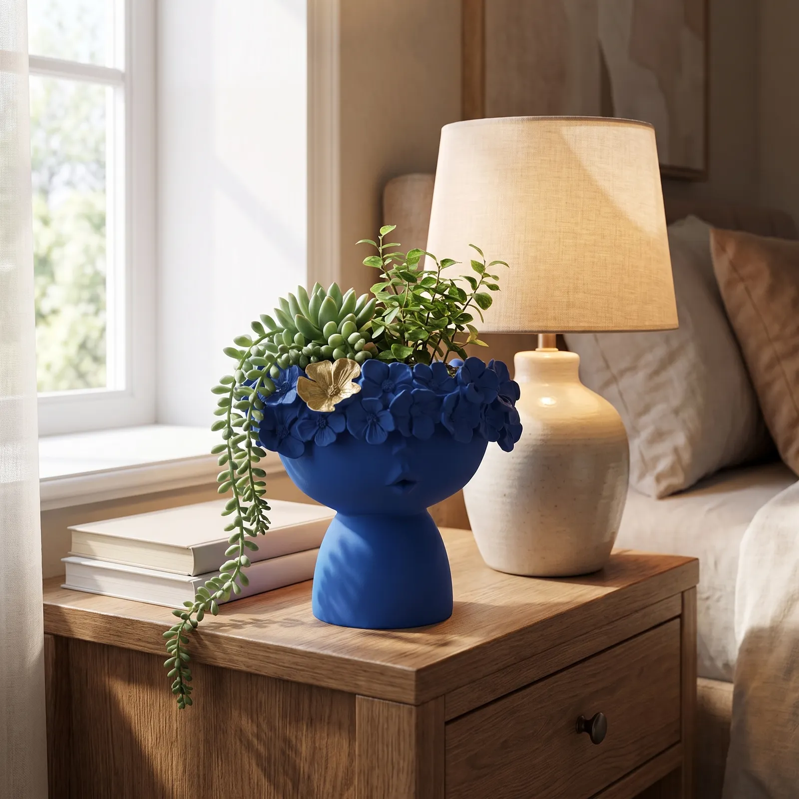 RESIN FURNISHING ARTICLES 14 5CM BLUE