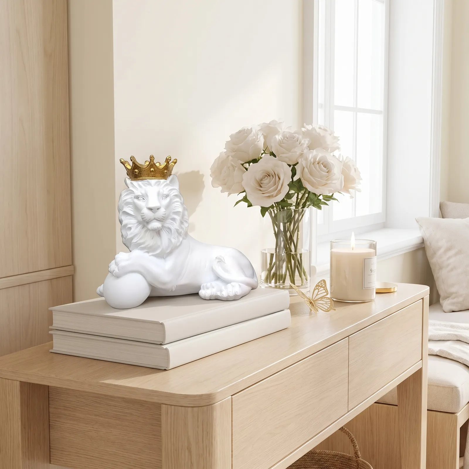 RESIN FURNISHING ARTICLES 23X12X17CM WHITE