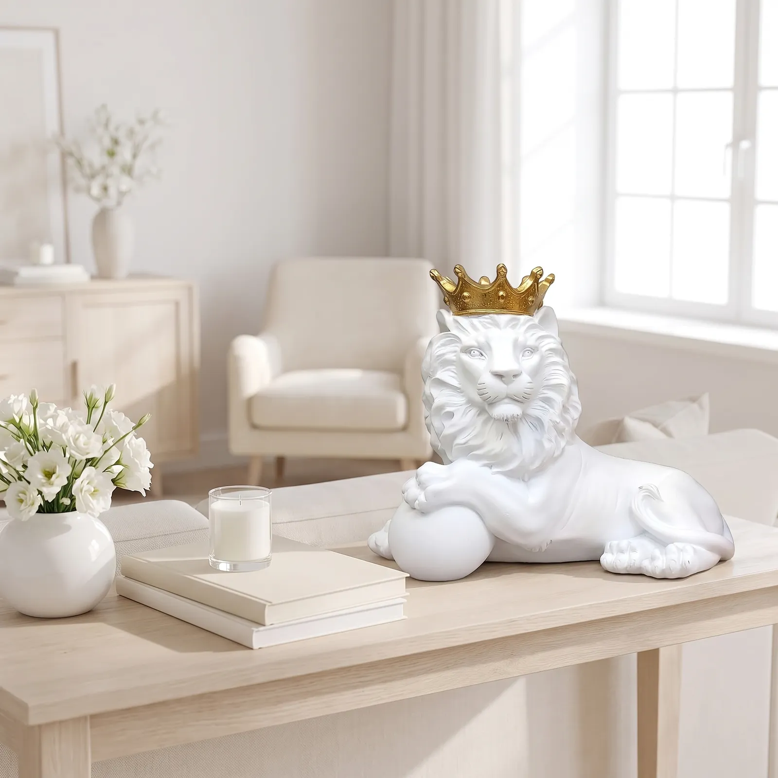 RESIN FURNISHING ARTICLES 23X12X17CM WHITE
