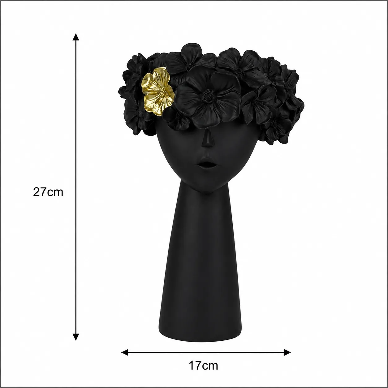 RESIN FURNISHING ARTICLES 27CM BLACK