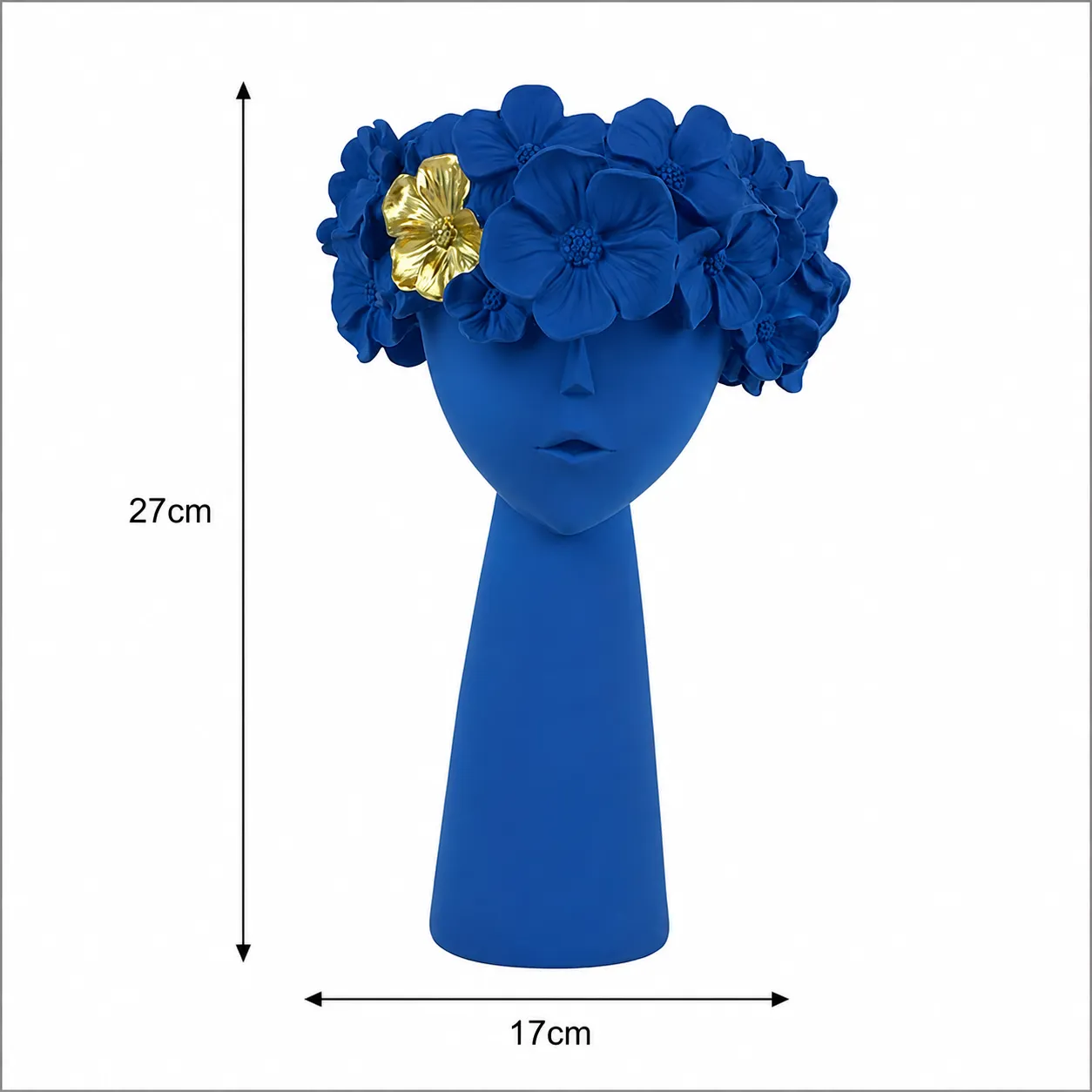 RESIN FURNISHING ARTICLES 27CM BLUE