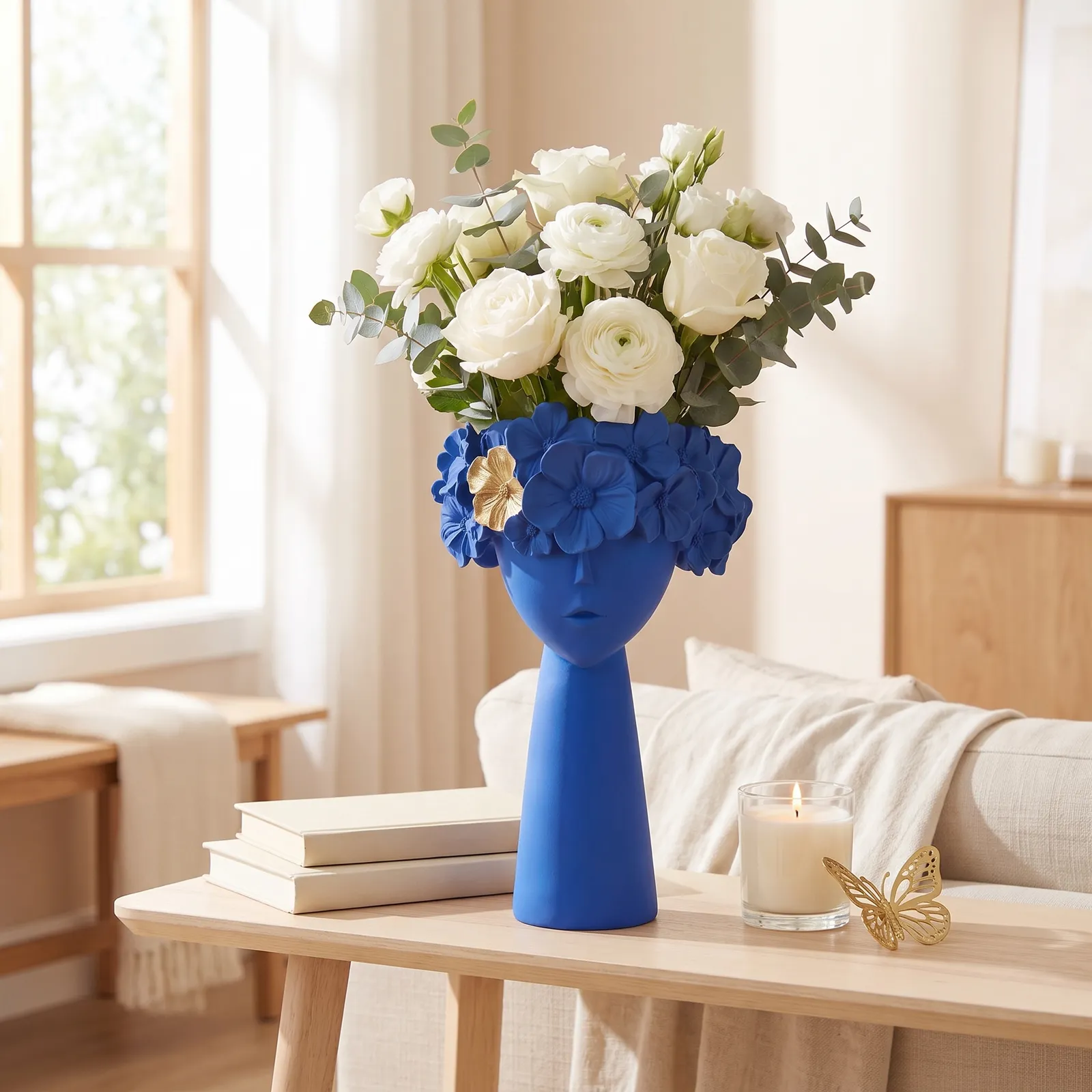RESIN FURNISHING ARTICLES 27CM BLUE