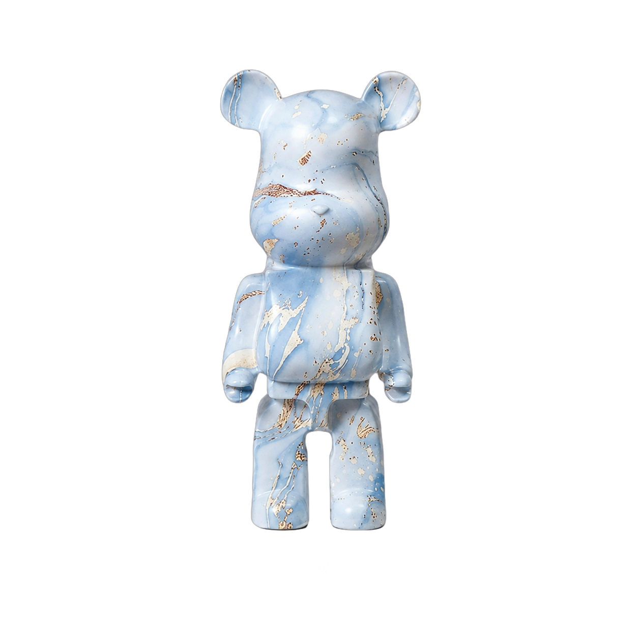 Adorno oso coleccionable estilo graffiti, Azul y blanco (11*8*28cm)