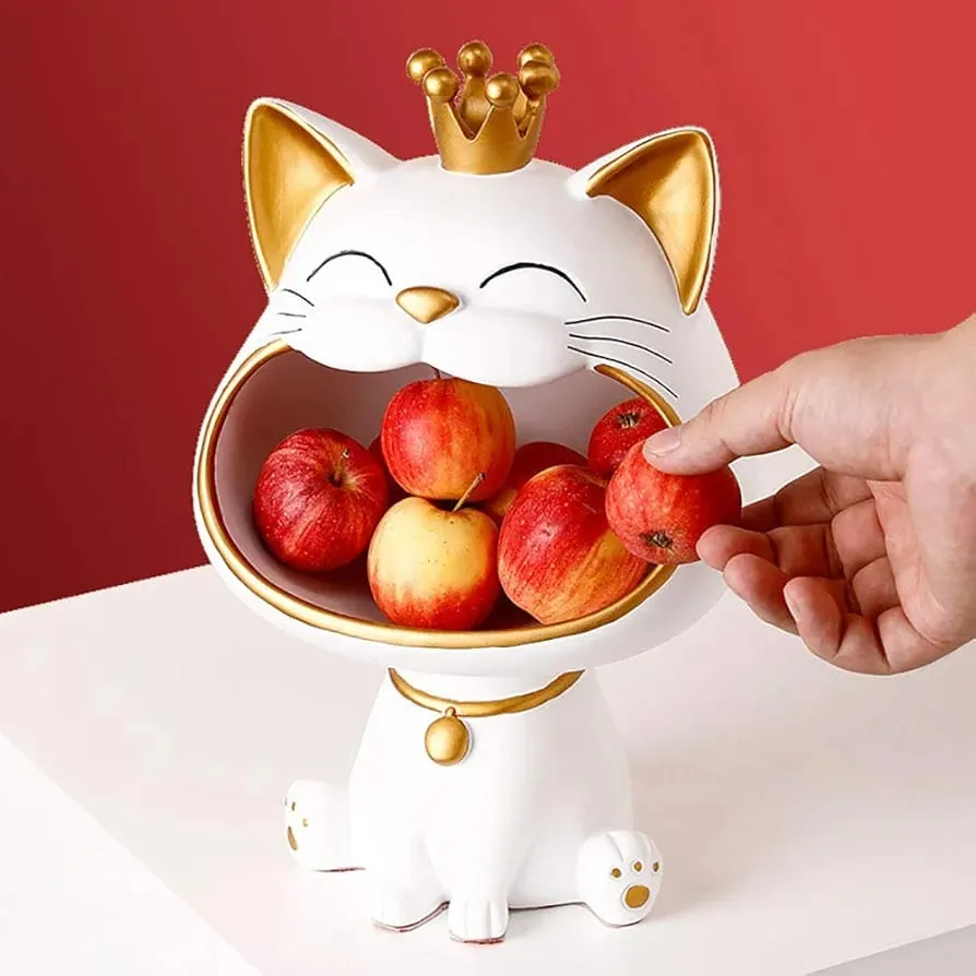 RESIN WHITE CAT