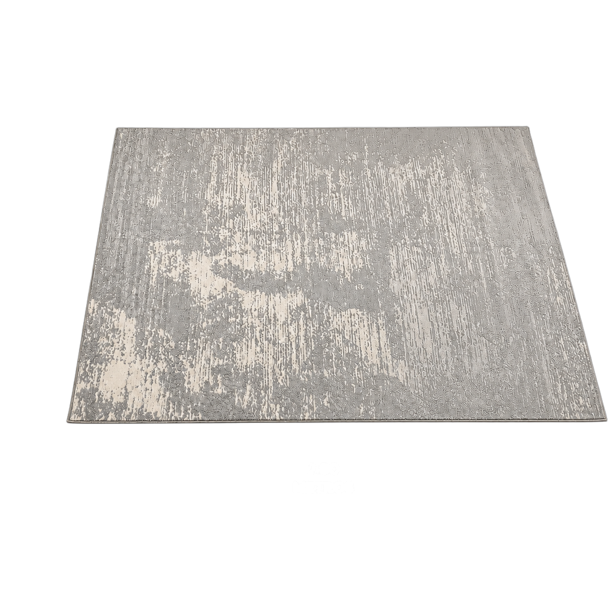 Alfombra abstracta Diseñador 03 grande, Gris, grosor 2 cm, reverso de yute (200*290cm)