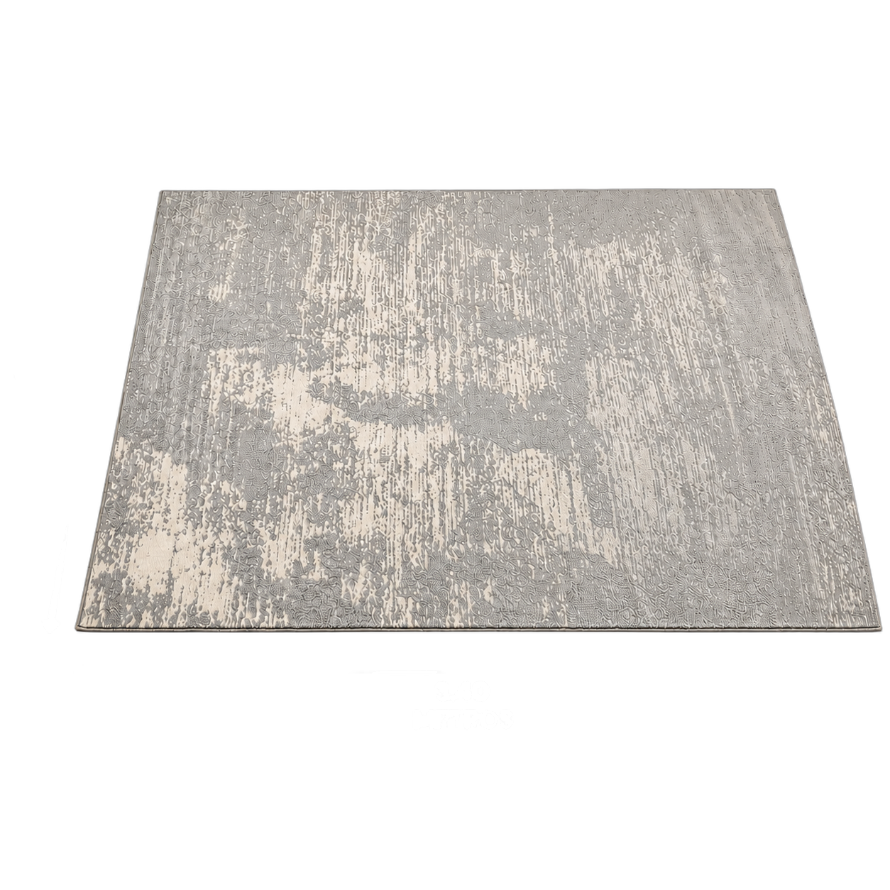 Alfombra abstracta Diseñador 03 XL, Gris, grosor 2 cm, reverso de yute (240*340cm)