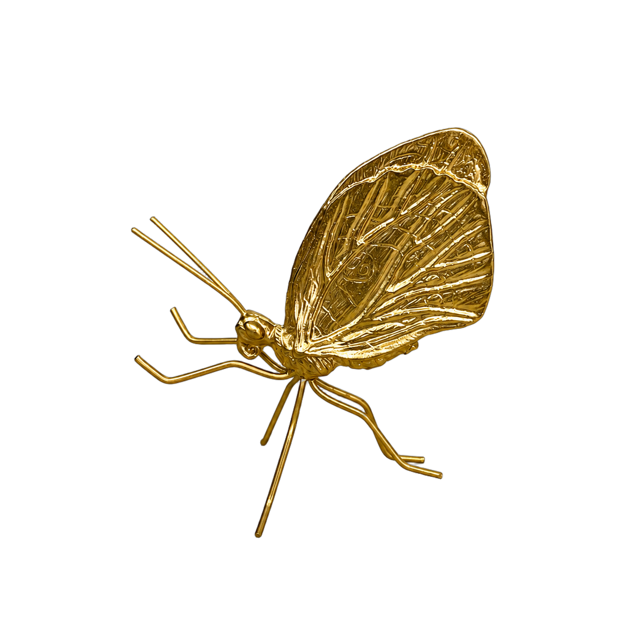 Mariposa decorativa de metal, Dorado (7*4*7cm)