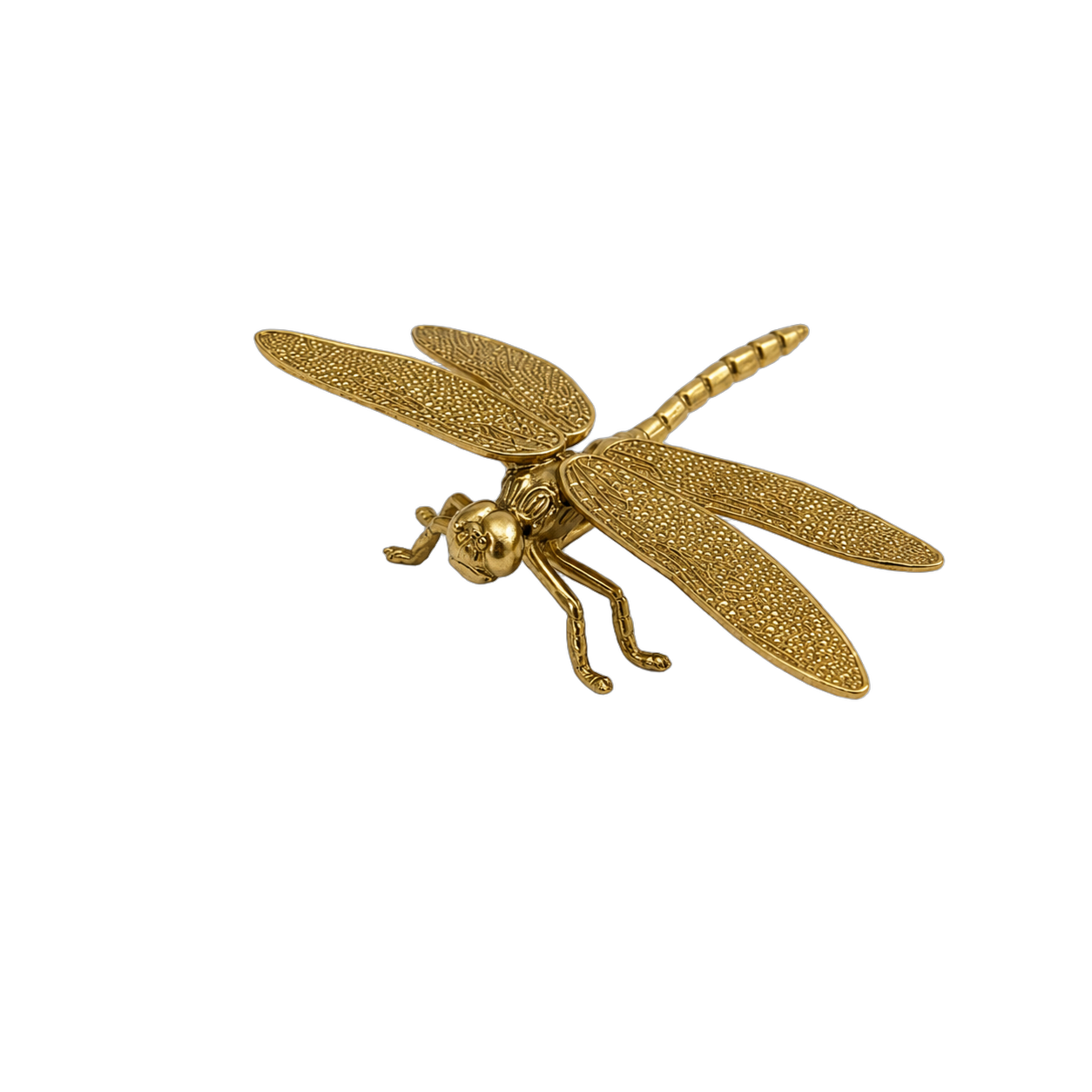 Libélula decorativa de metal, Dorado (9.5*7*2cm)