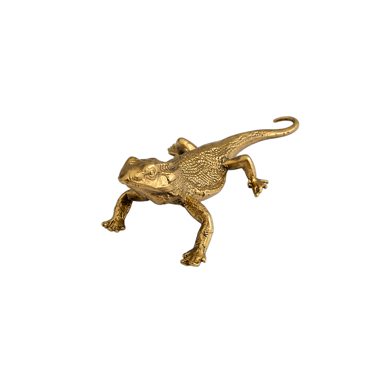 Lagartija decorativa de metal, Dorado (6*11*3cm)