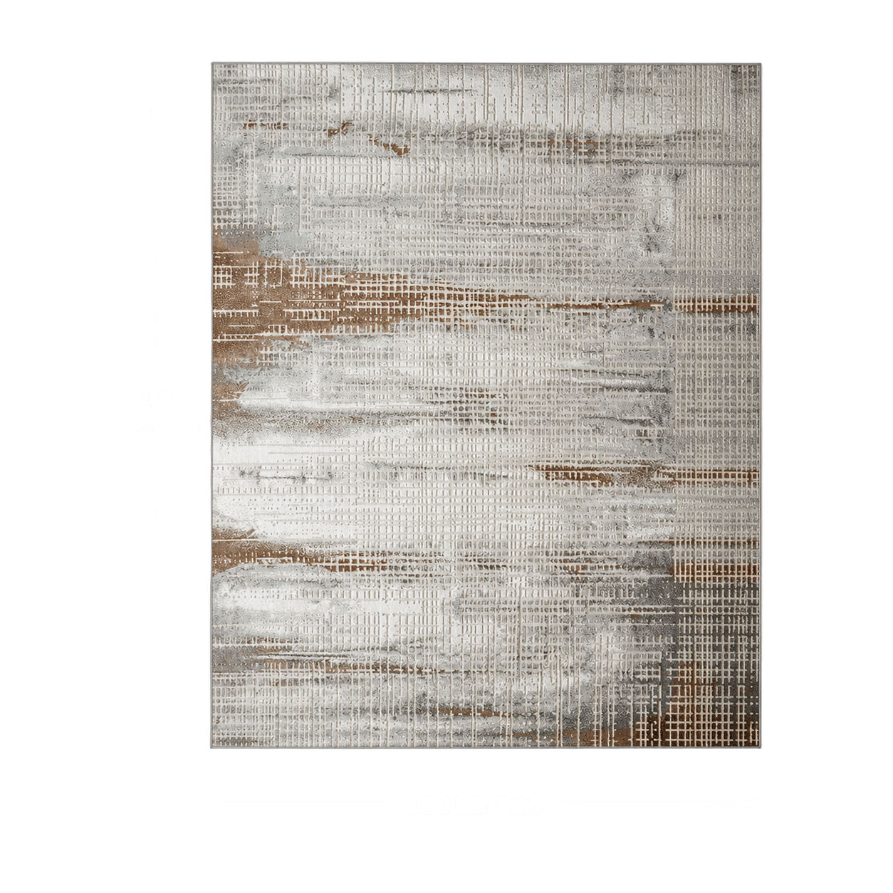 Alfombra abstracta extra grande, Beige y café, grosor 2 cm, reverso de yute (300*400cm)