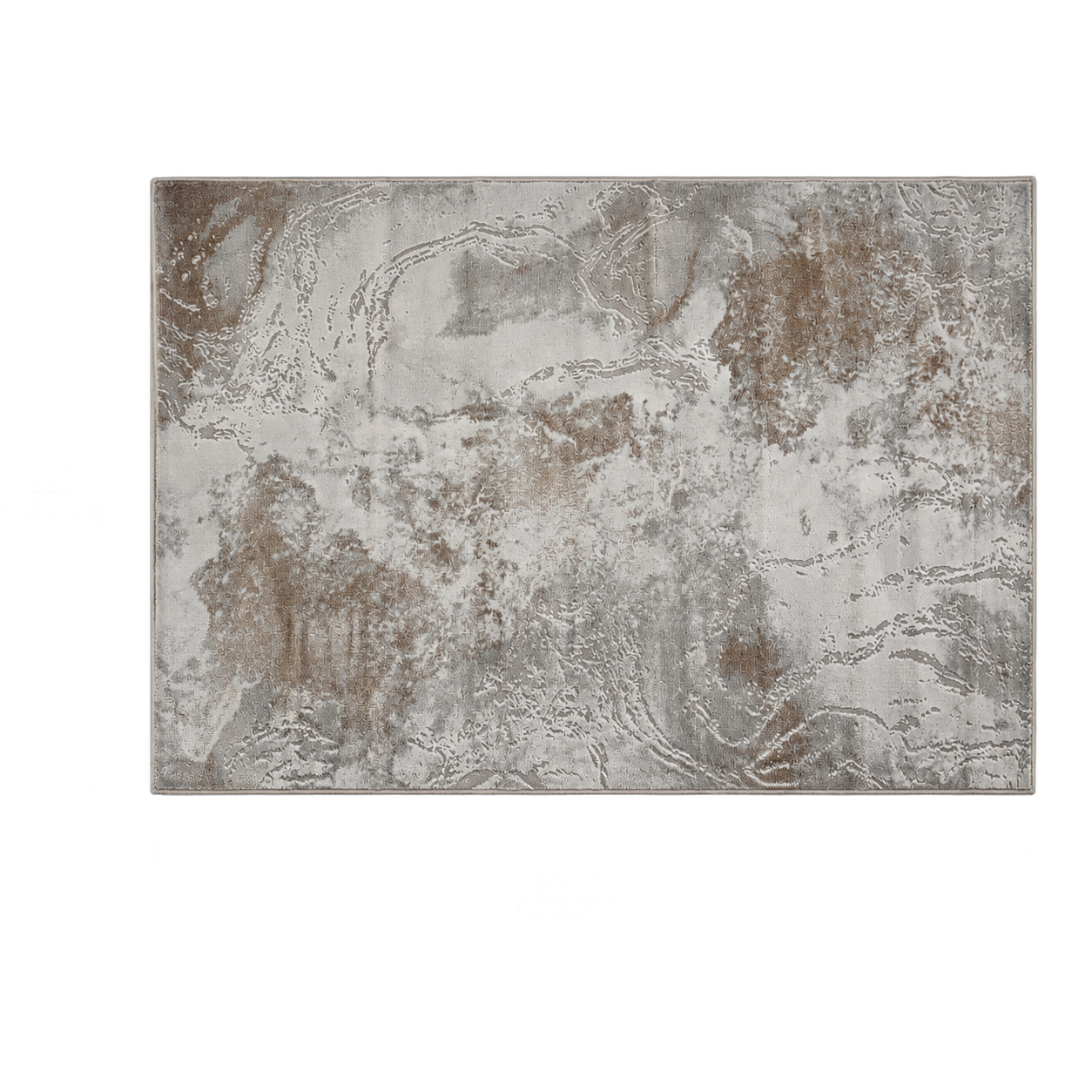 Alfombra abstracta Sevilla 05, Beige y terracota, grosor 2 cm, reverso de yute (160*230cm)