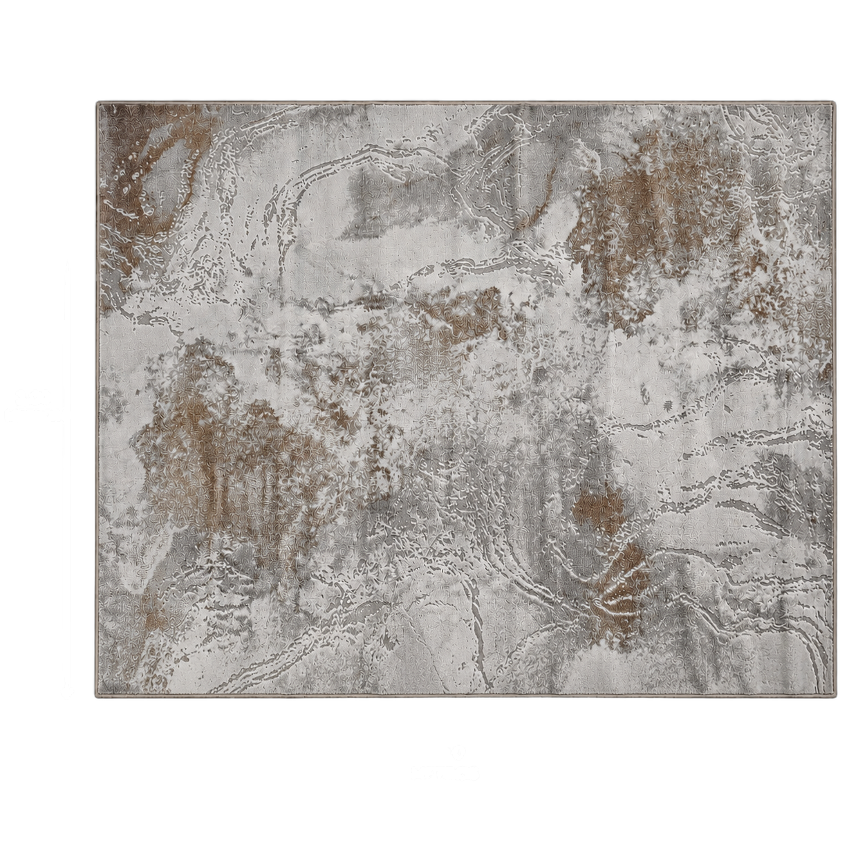 Alfombra abstracta Sevilla 05 grande, Beige y terracota, grosor 2 cm, reverso de yute (200*290cm)