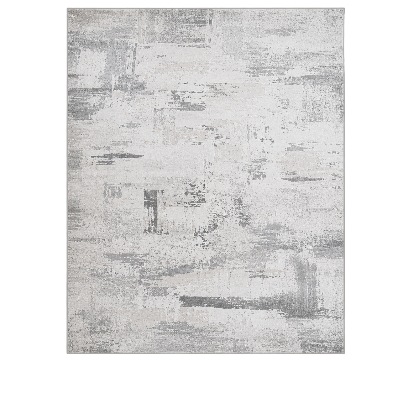 Alfombra abstracta veteada grande, Gris claro, grosor 2 cm, reverso de yute (200*290cm)