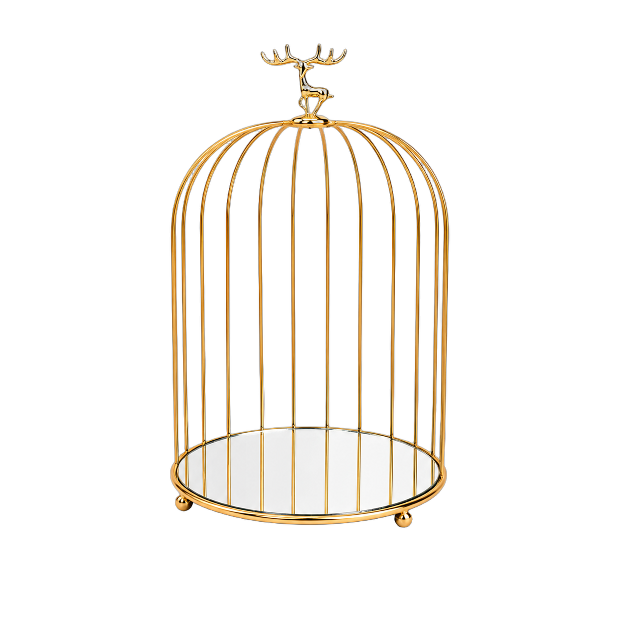 Organizador de postres o perfumes, jaula un nivel, Dorado (20*32cm)