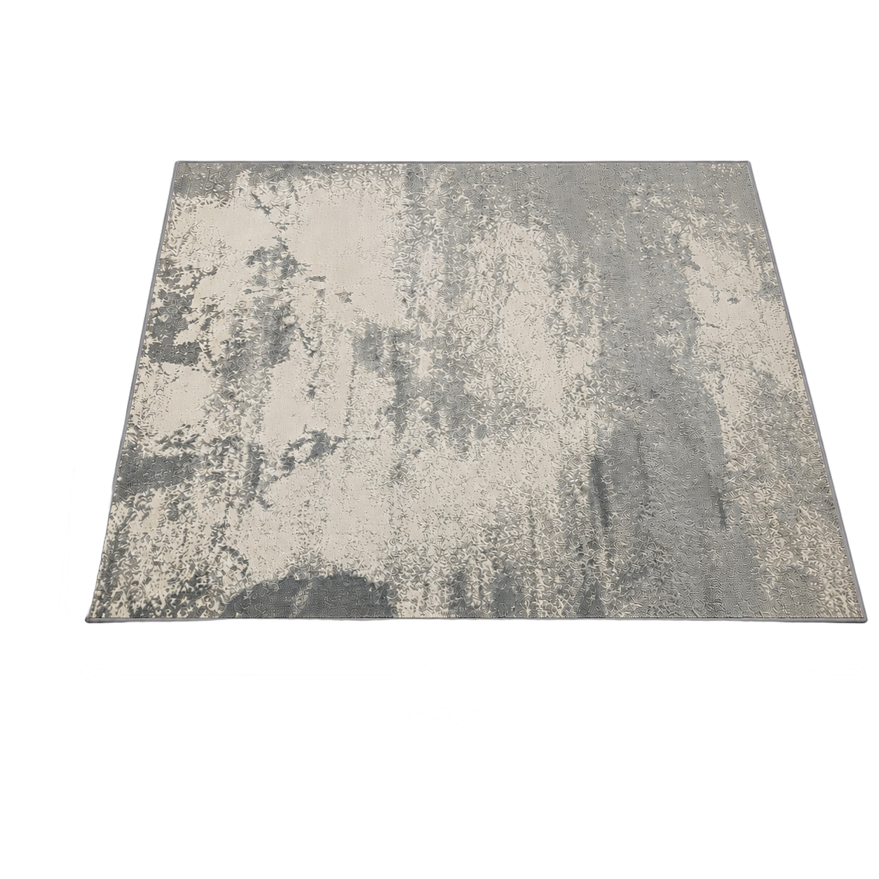 Alfombra abstracta veteada extra grande, Gris y hueso, grosor 2 cm, reverso de yute (300*400cm)