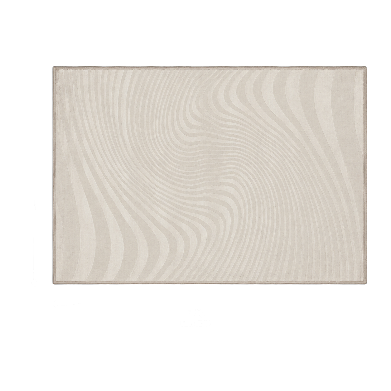 Alfombra ondas Wind, Gris claro, grosor 2 cm, reverso de yute (160*230cm)