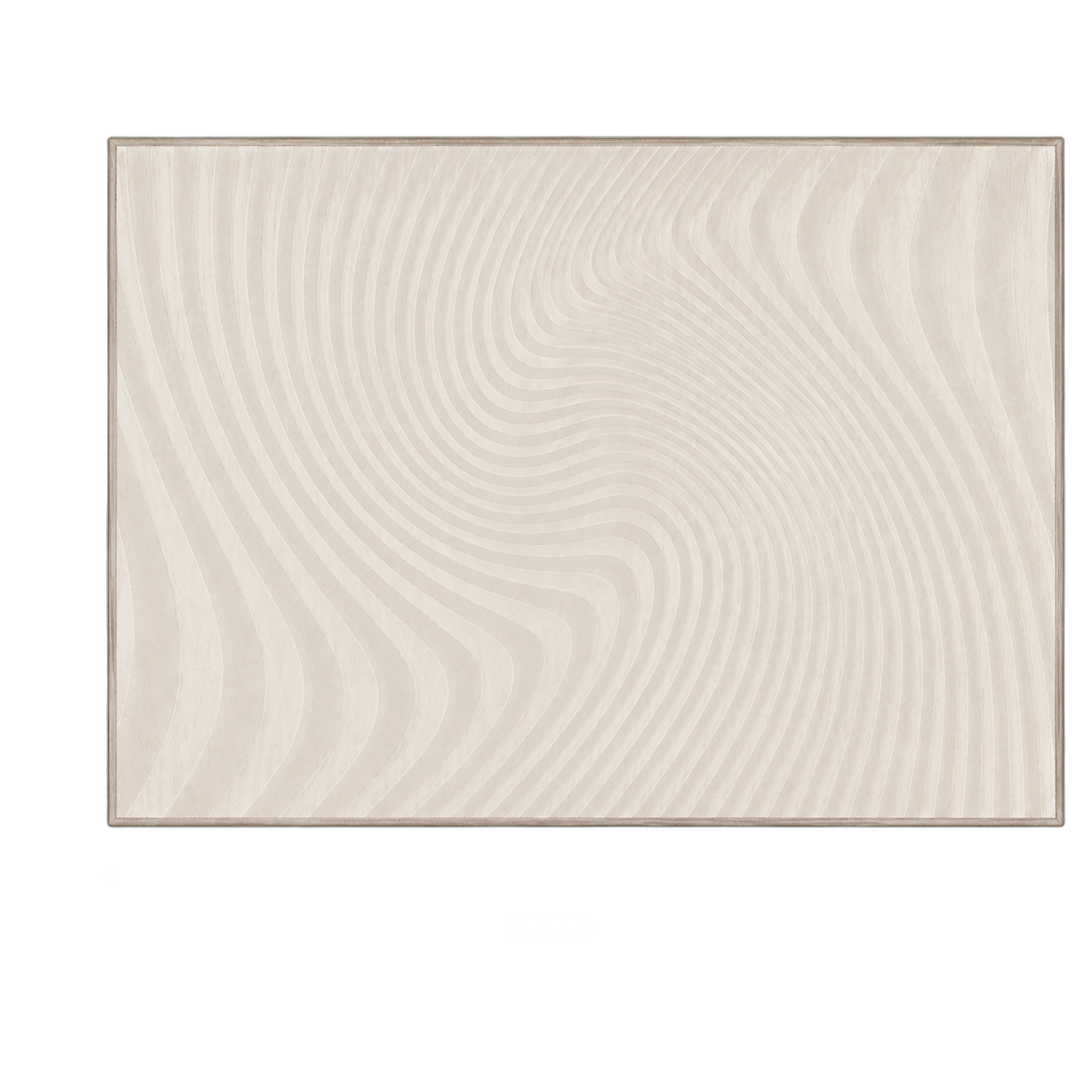 Alfombra ondas Wind XL, Gris claro, grosor 2 cm, reverso de yute (240*340cm)