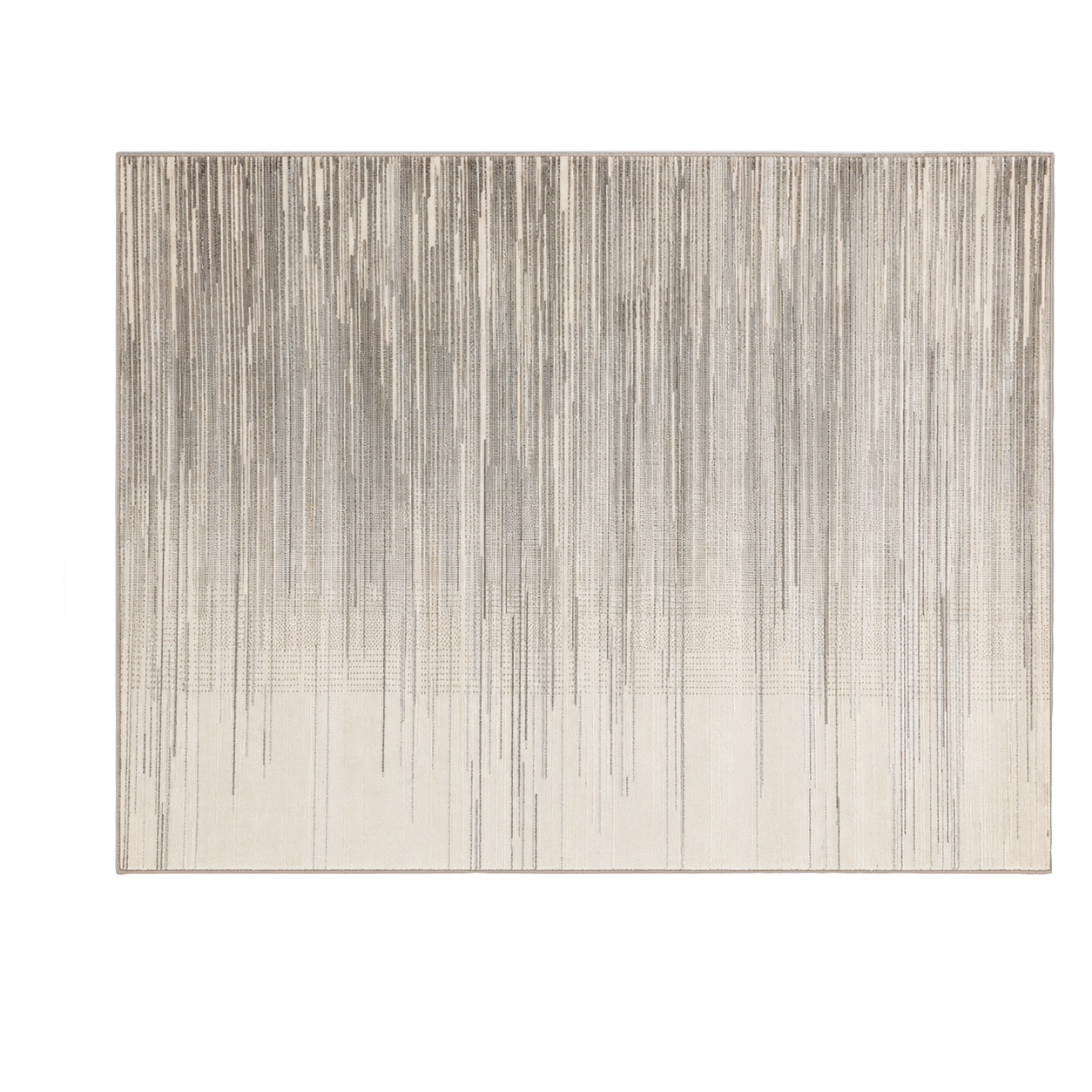 Alfombra rayas tejidas XL, Hueso, grosor 2 cm, reverso de yute (240*340cm)