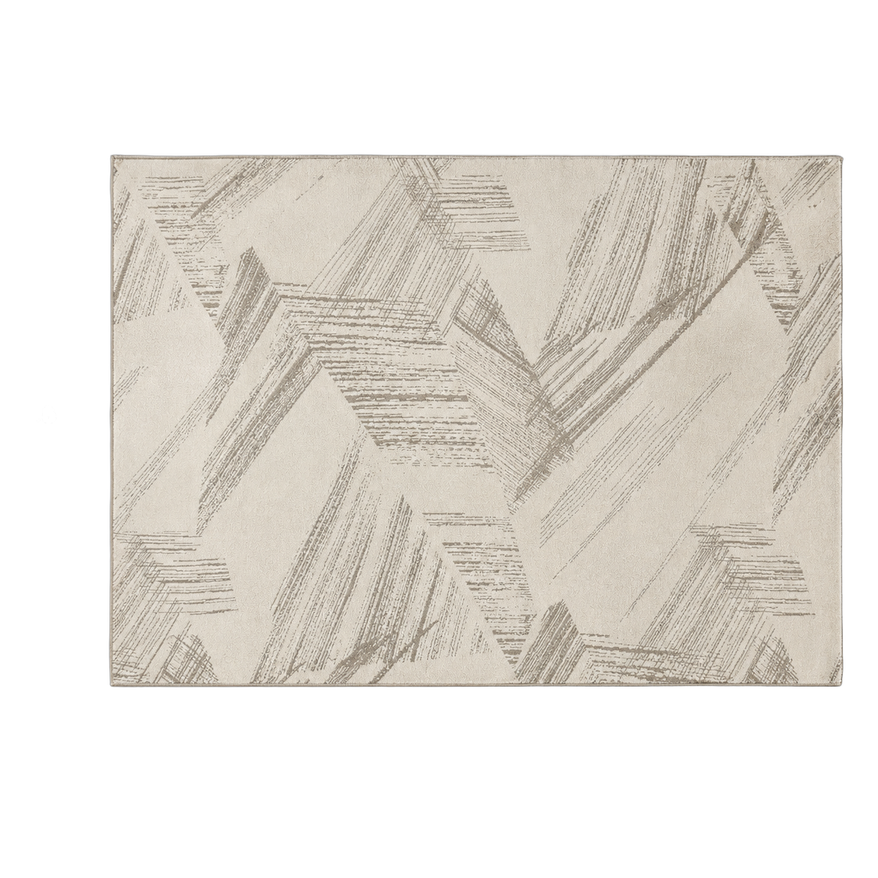 Alfombra geométrica líneas, Hueso, grosor 2 cm, reverso de yute (160*230cm)