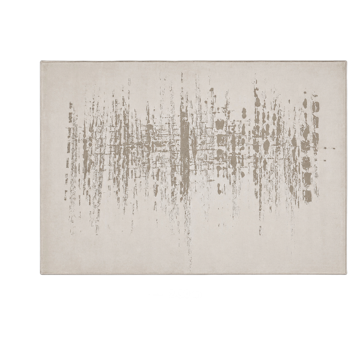 Alfombra abstracta manchada, Hueso, grosor 2 cm, reverso de yute (160*230cm)