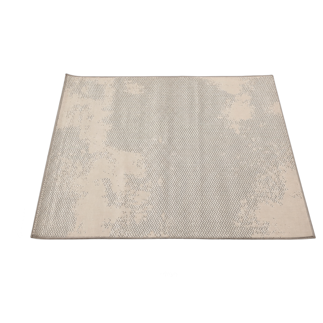 Alfombra texturada punteada, Hueso, grosor 2 cm, reverso de yute (160*230cm)