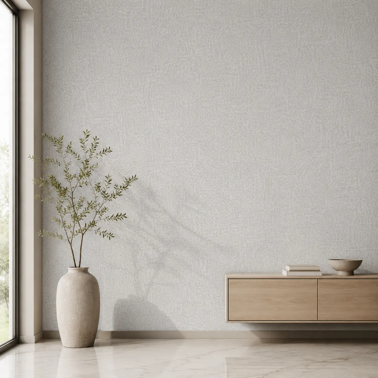 Papel tapiz texturizado, Gris perla y beige (053*10M)