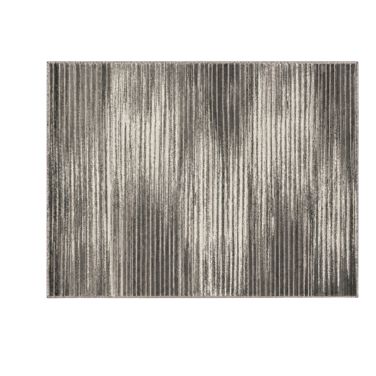 Alfombra lineal, Gris y marfil, grosor 2 cm, reverso de yute (160*230cm)