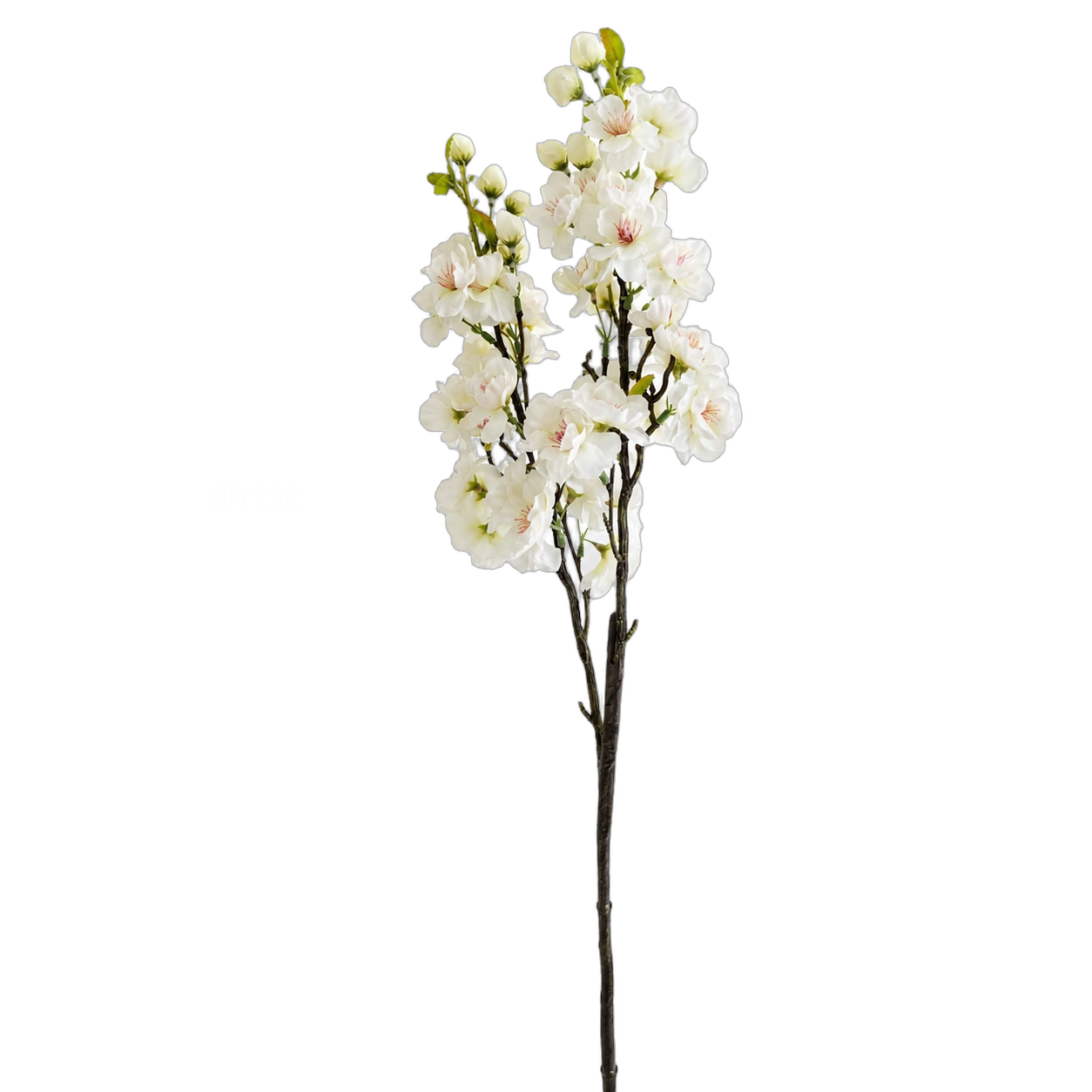 Rama de flor de cerezo artificial, Blanco (81cm)