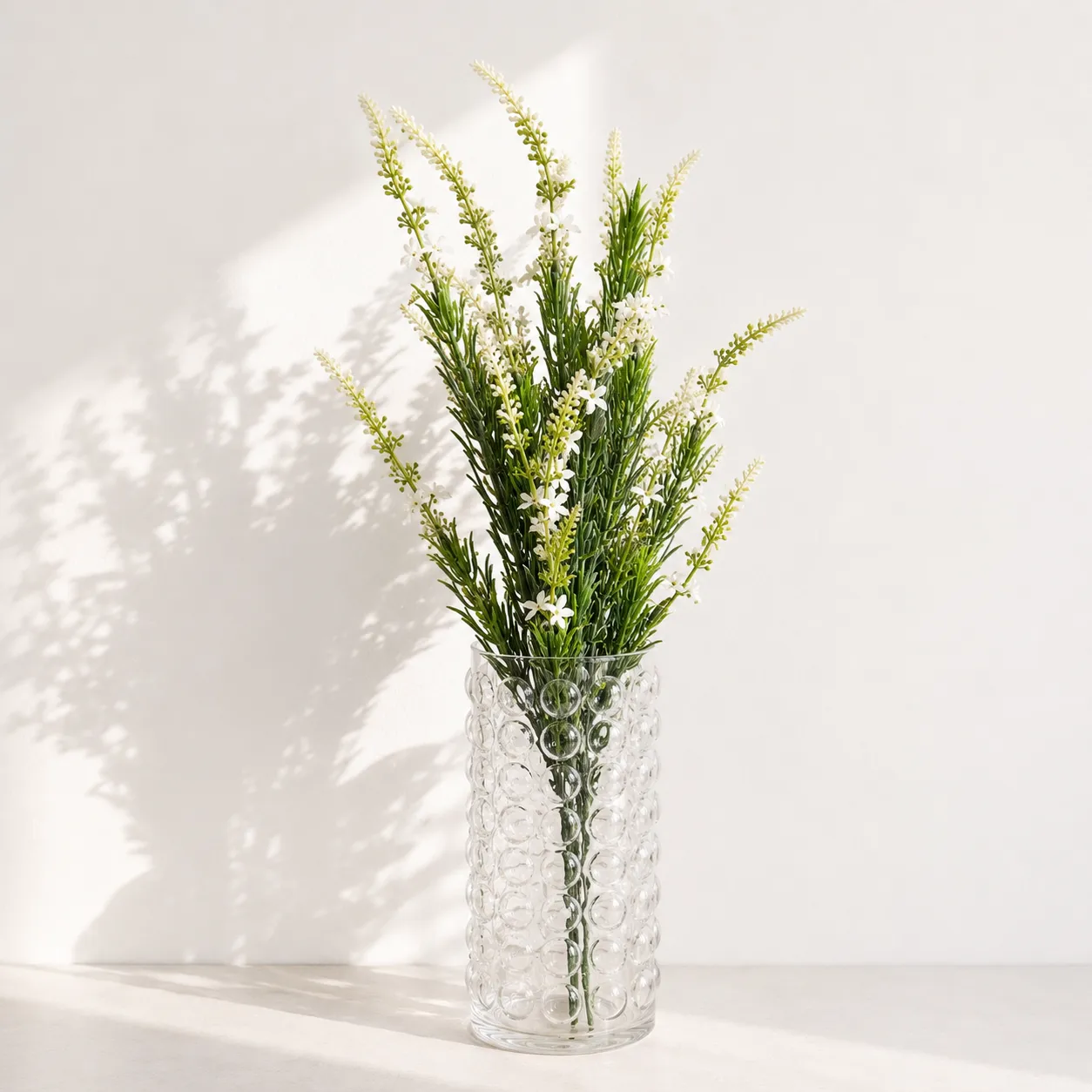 Rama artificial lavanda blanca (54cm)