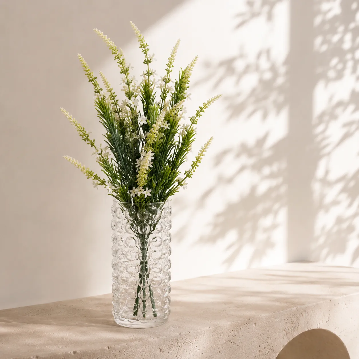 Rama artificial lavanda blanca (54cm)