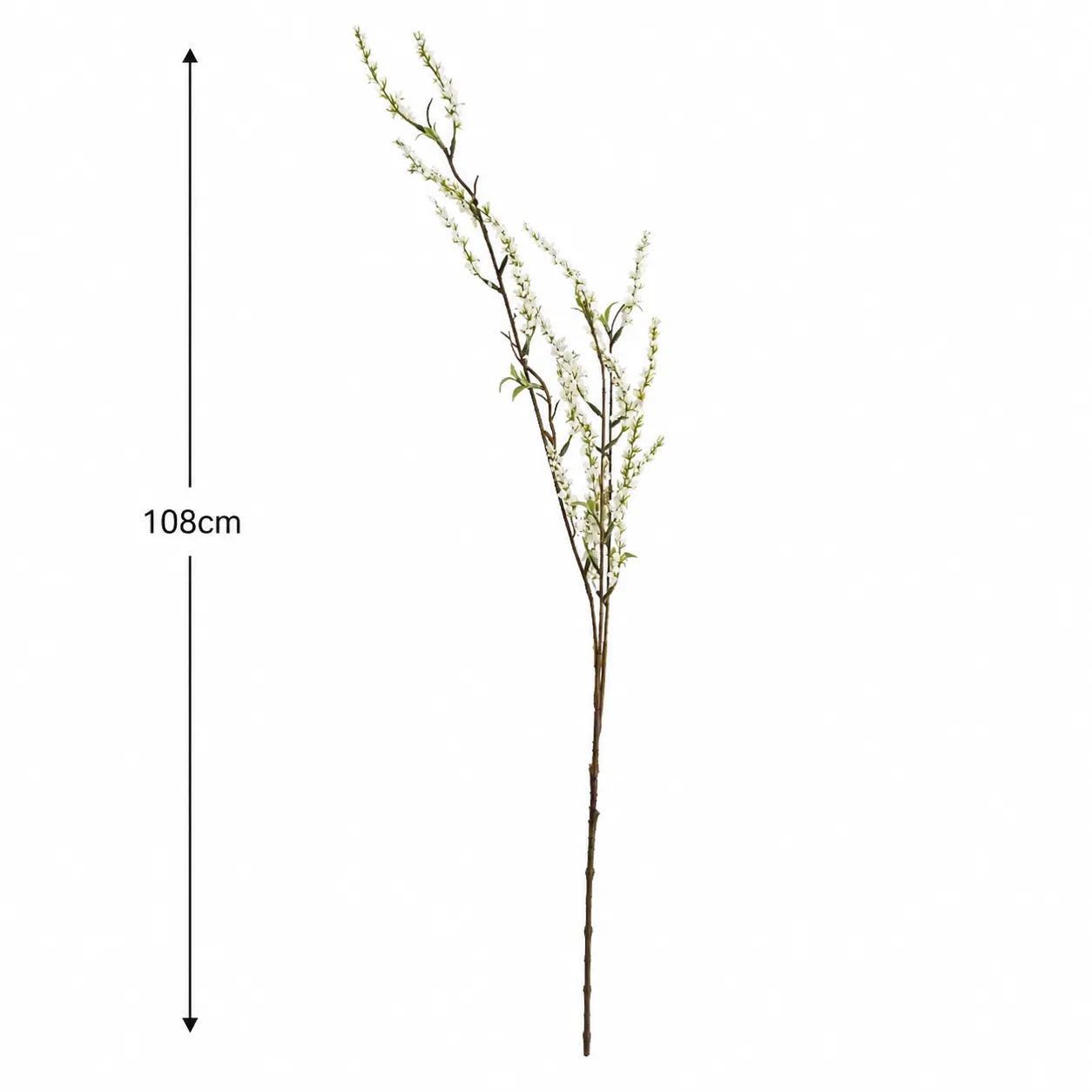 Rama artificial sauce de nieve real al toque, Blanco (108cm)