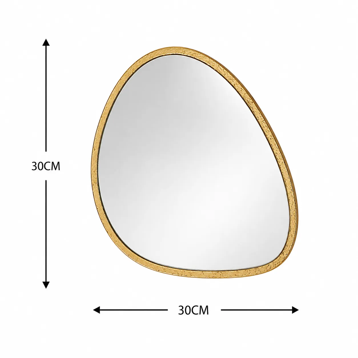 Espejo orgánico doble pequeño, Dorado (30*30cm)