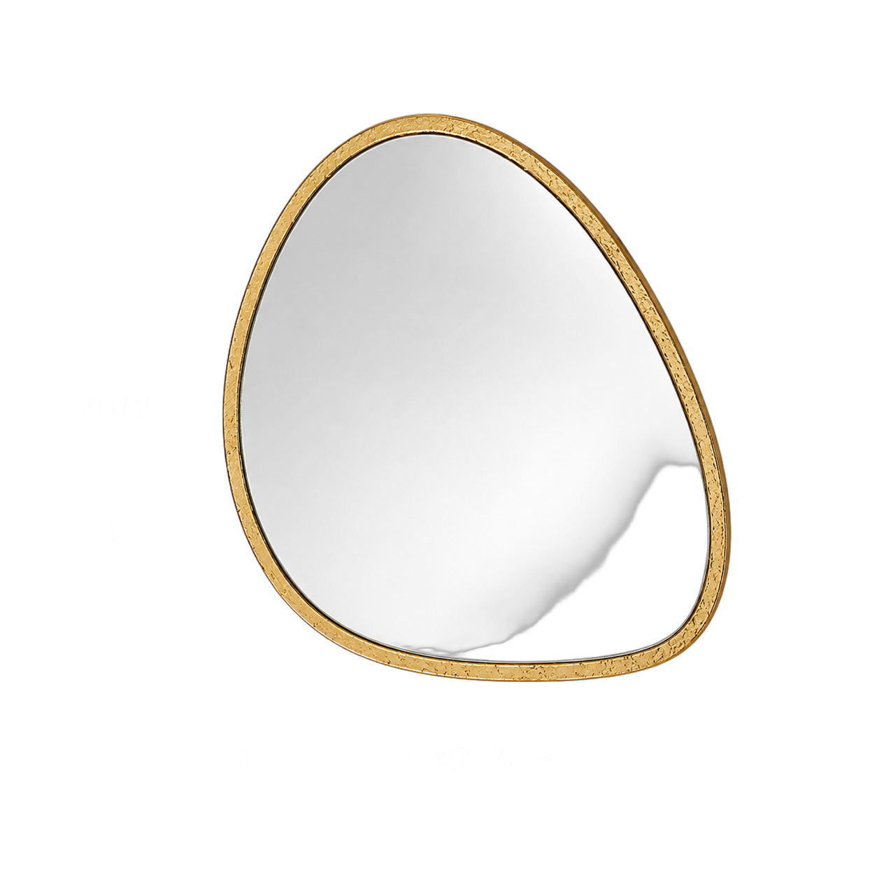 Espejo orgánico doble pequeño, Dorado (30*30cm)