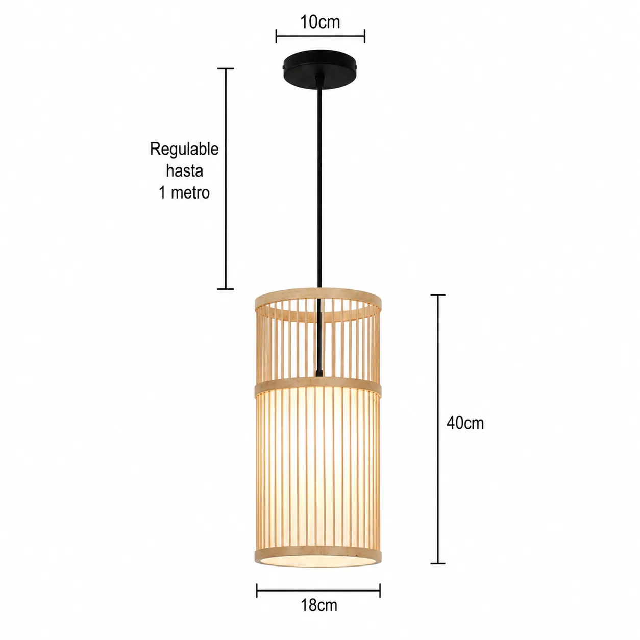 LAMPARA YS23-LP-0802 BAMBOO D180*H420MM