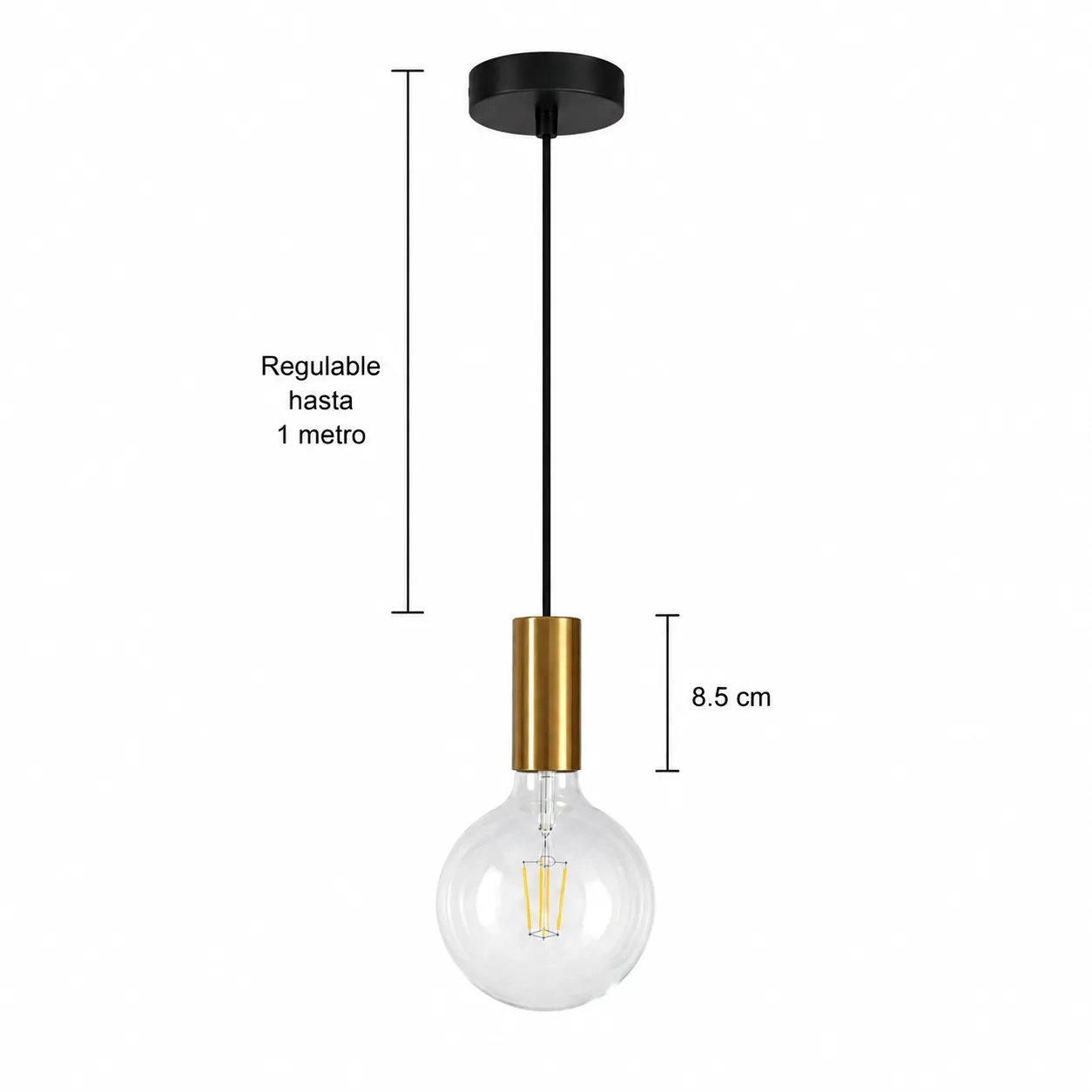 LAMPARA YS23-LP-0803 IRON D95*H1000MM DORADO