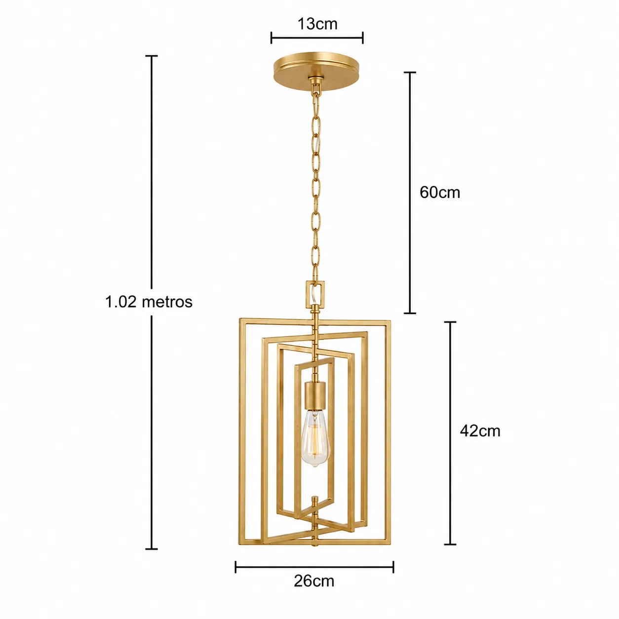 LAMPARA  YS23-LP-0804 IRON D260*H350MM