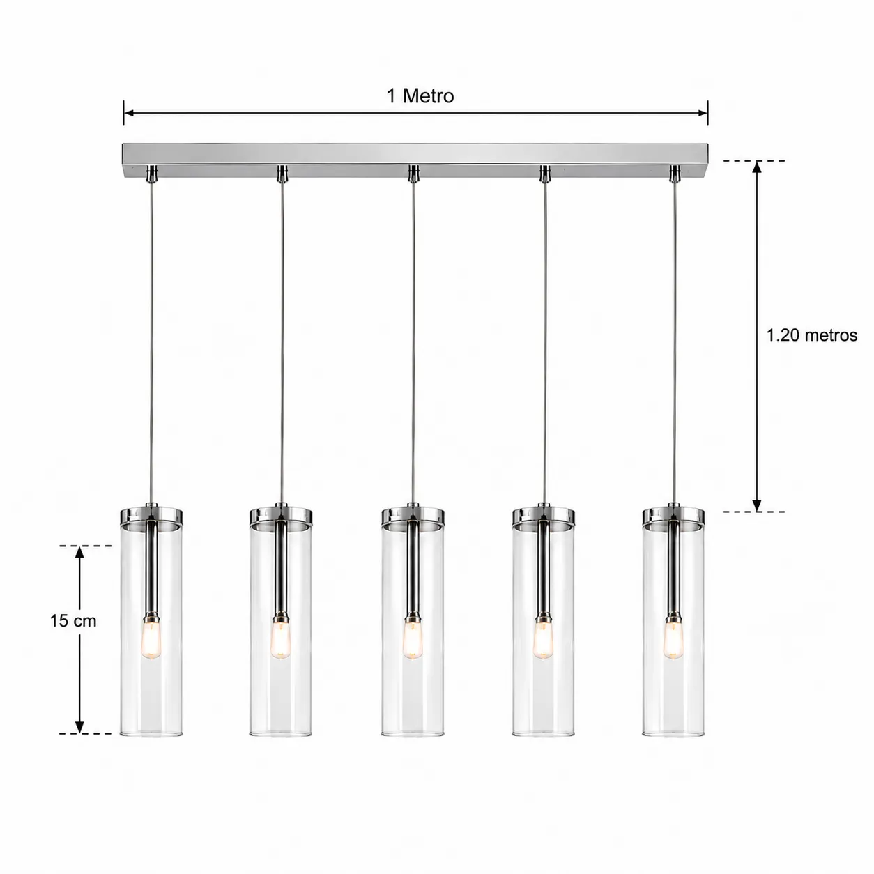 LAMPARA YS23-LP-0806 IRON+CRISTAL L1000*W50*H1500MM