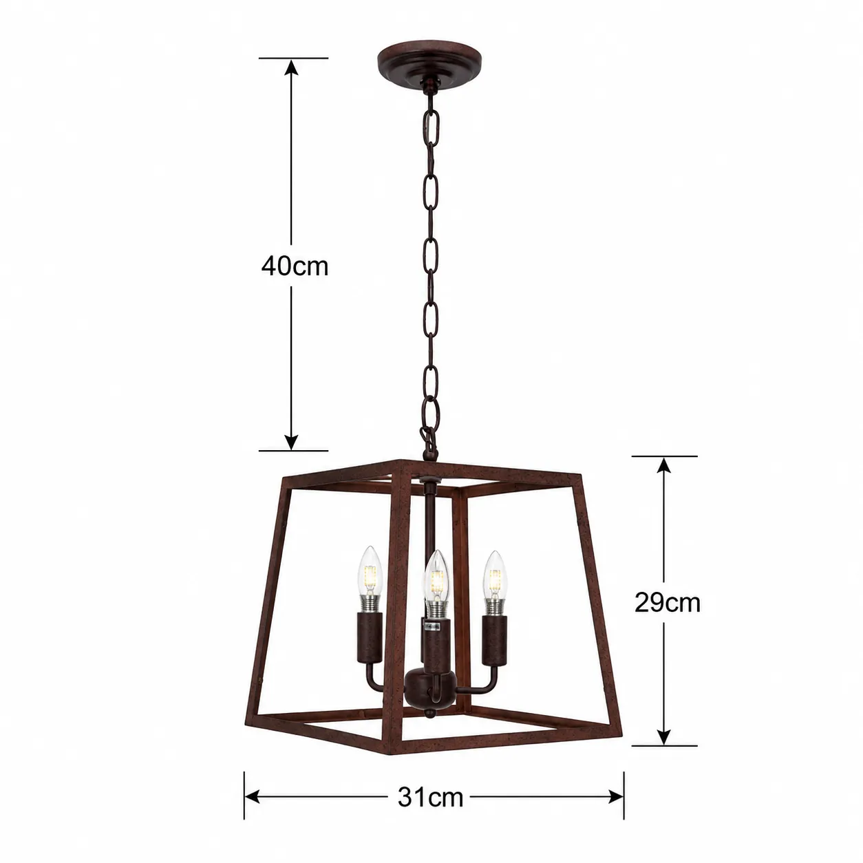 LAMPARA  YS23-LP-0807 IRON+ACRILICO D500*250*H290