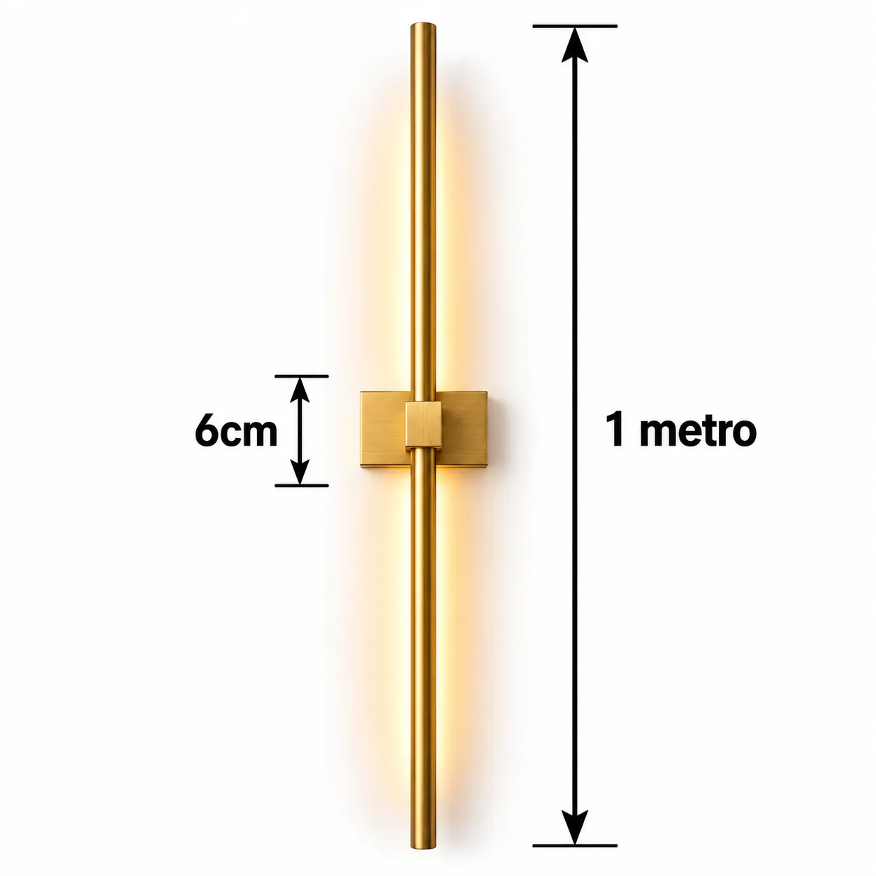 Aplique de pared minimalista, Dorado (12*6*80cm)