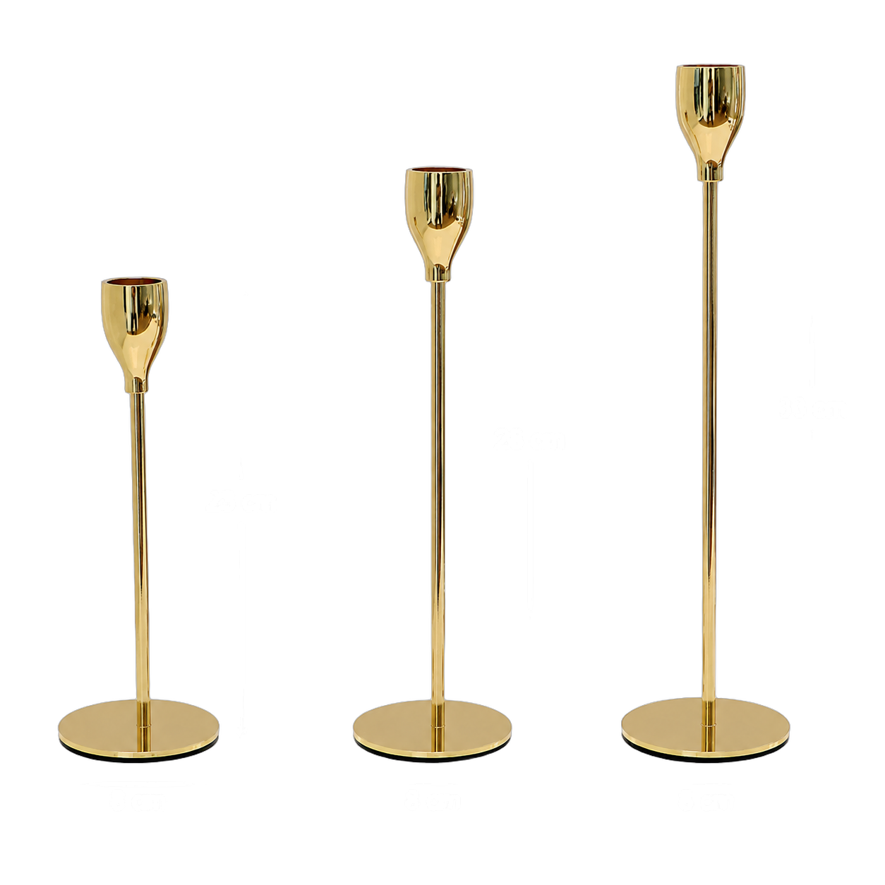 Set candelabros ramas doradas, Dorado (pequeño 8*23) (mediano 8*28) (grande 8*33)